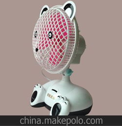 廠家直銷批發迷你卡通可搖頭電扇2014新款熊貓臺扇家用小電風扇